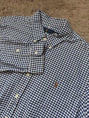 Polo by Ralph Lauren Blue and White Gingham Button-Down Shirt